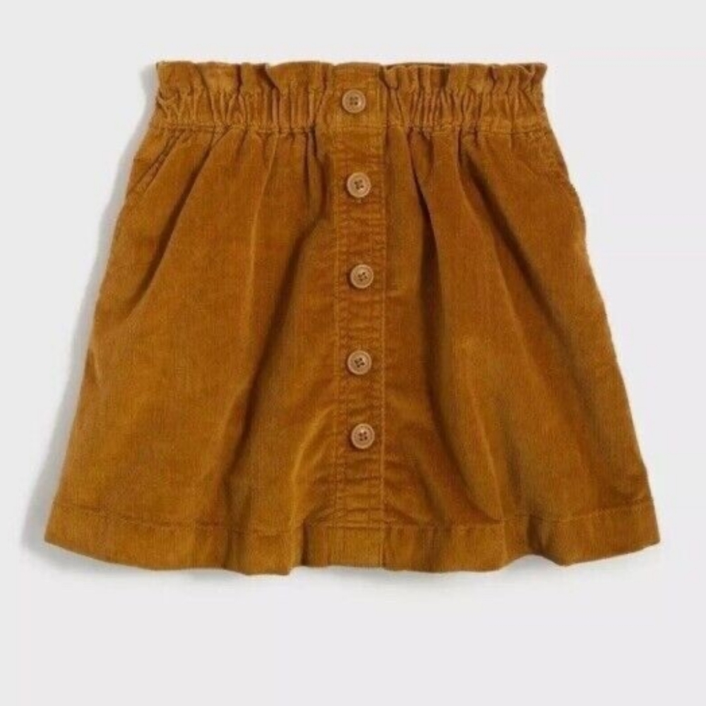NWOT Girl's J. Crew Crewcuts Corduroy Button-Front Skirt Sz 8